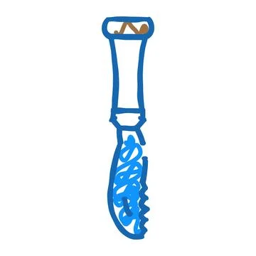 Bar knife bartender icon doodle illustration Illustrazione stock