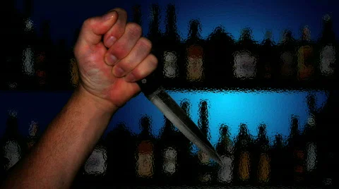 Bar Knifing Video stock 486080