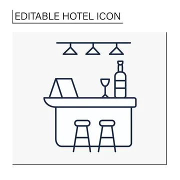 Bar line icon Ilustración de archivo