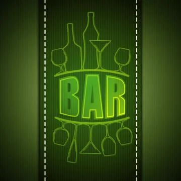 Bar list design Stock Illustration
