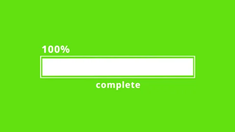 Bar loading green screen Stock Footage 342434479