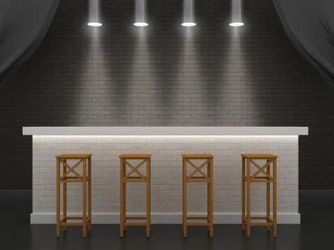 The bar made of brick. Stock Illustration