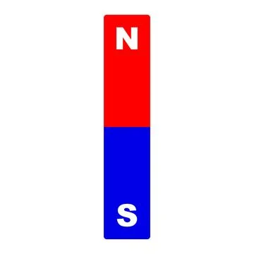 Bar magnet icon. n-pole and s-pole magnets. Vector. Stock Illustration