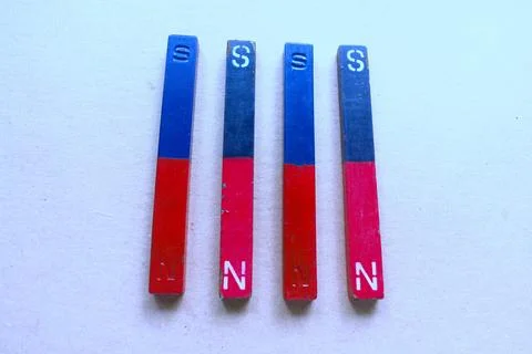 Bar magnets Stock Photos