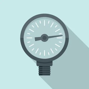Bar manometer icon flat vector. Control device Stock Illustration