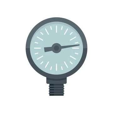 Bar manometer icon flat vector. Control device Stock Illustration