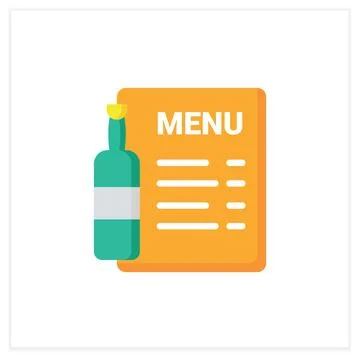 Bar menu flat icon Stock Illustration
