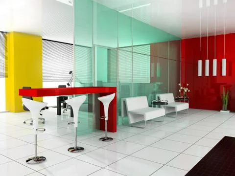 Bar in a modern interior Stock Illustration