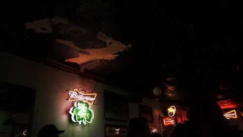 Bar, Neon Sign, Beer Signs, Grunge Stock Photos