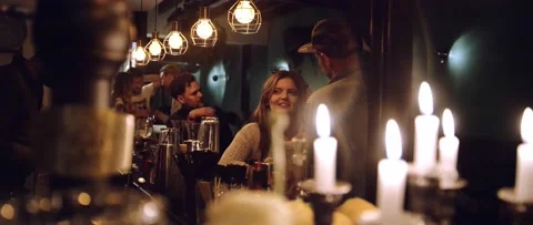 Bar Night Out Details Weekend Fun Friends Drinking Stock Footage 134489598