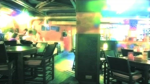 Bar panoramic timelapse 2 Stock Footage 751787