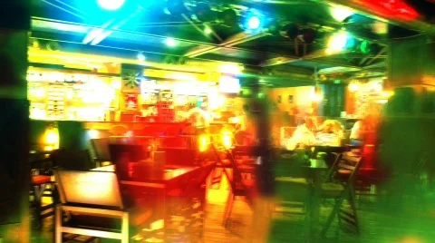 Bar panoramic timelapse 3 Stock Footage 751786