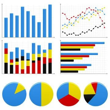 Bar Pie Graph Chart Stock-Illustration