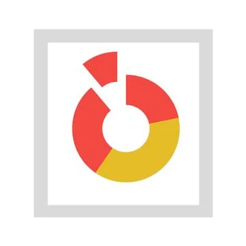 Bar Pie Graph Chart on white background. Vector illustration in trendy flat Illustrazione stock