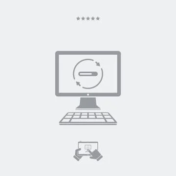 Bar progress computer icon Stock Illustration