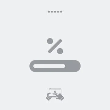 Bar progress computer icon Ilustración de archivo