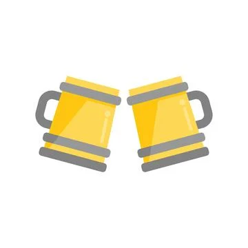 Bar pub toast icon flat vector. Hand drink Stock Illustration