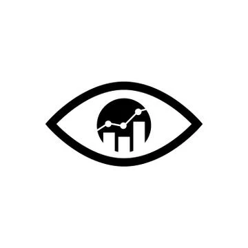 Bar raise inside the eye. Isolated Vector Illustration Stock Illustration