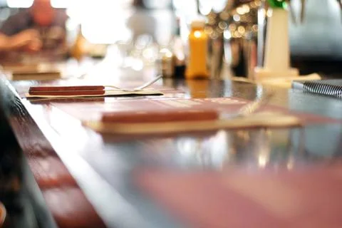 Bar Restaurant Table Stock Photos