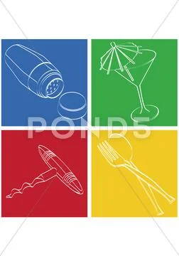 Bar set Stock Illustration