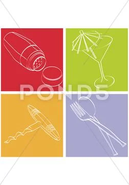 Bar set Stock Illustration