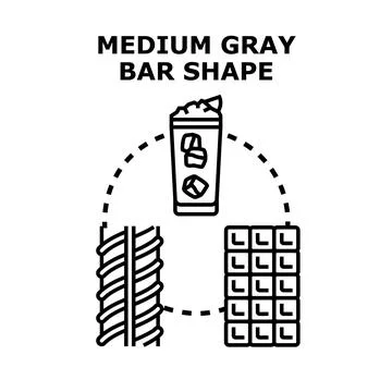 Bar shape concept with reinforcement, beverage, and chocolate Stock Illustration