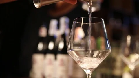 Bar shot close up mixed drink cocktail Stock Footage 77601772