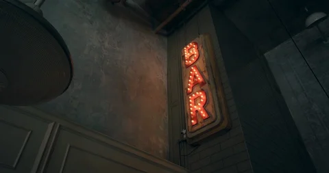 Bar Sign Video stock 129850432