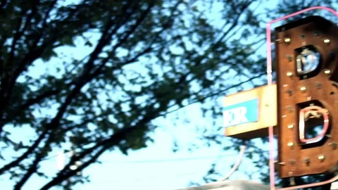Bar Sign Outside Stock Footage 83838021