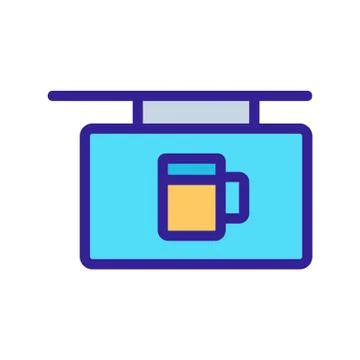 The bar sign is a vector icon. Isolated contour symbol illustration 스톡 일러스트