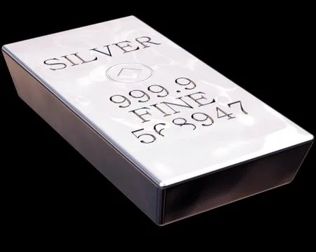 Bar of silver Stock Illustration