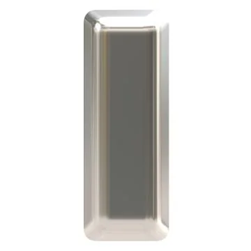 A bar of silver on a white background. Isolate. Stock Illustration