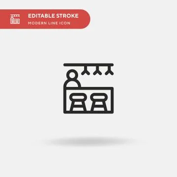 Bar Simple vector icon. Illustration symbol design template for web mobile UI Stock Illustration