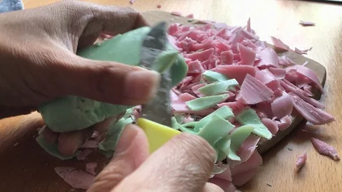 Bar Soap Cutting ASMR Video stock 120656054