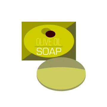 Bar of soap flat icon Stock Illustration