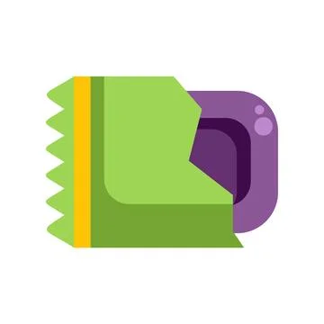 Bar soap inside green wrapper minimal illustration イラスト素材