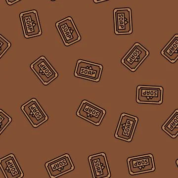 Bar soap men cosmetic vector seamless pattern Stock Illustration