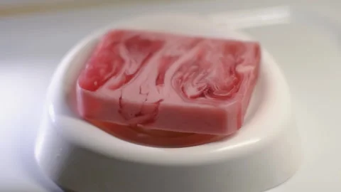 A bar of soap without synthetic substances close-up Stock-Footage 334241387
