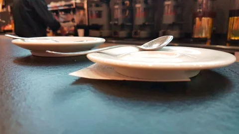 Bar Staff Making Drinks and coffee Stock Footage 83617552