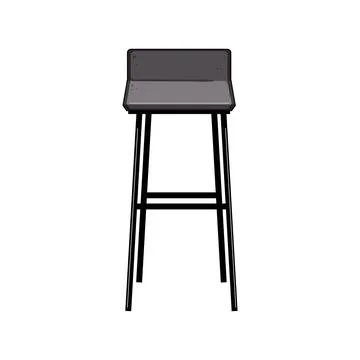 Bar stool creating modern interior furniture design Stock Illustration