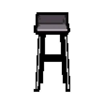 Bar stool creating modern interior furniture design Illustrazione stock