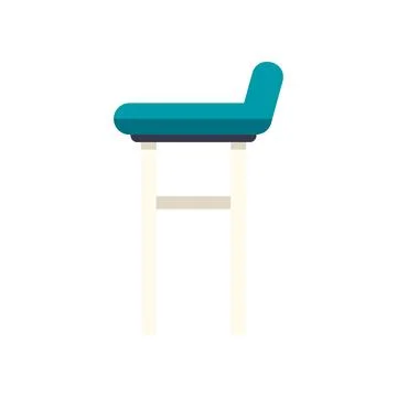 Bar stool flat design vector illustration on white Stockillustratie