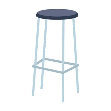 Bar stool icon, flat design Stock Illustration