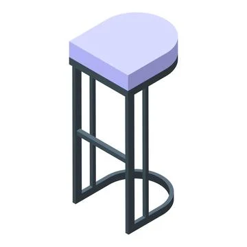 Bar stool icon isometric vector. Modern chair Stock Illustration