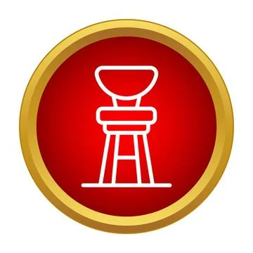Bar stool icon representing nightlife and pub culture Stock Illustration