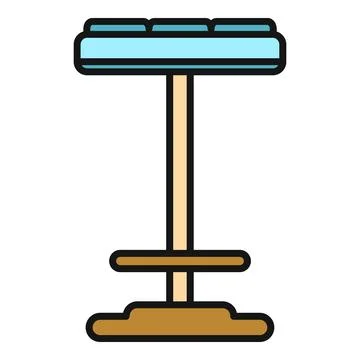 Bar stool icon representing pub counter seating Stock Illustration