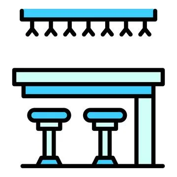 Bar stool icon vector flat Illustrazione stock
