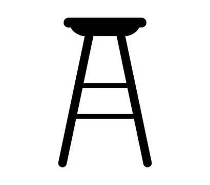 Bar stool icon on white background Stock Illustration
