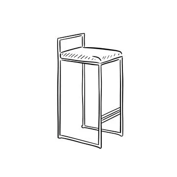 Bar stool Illustrazione stock