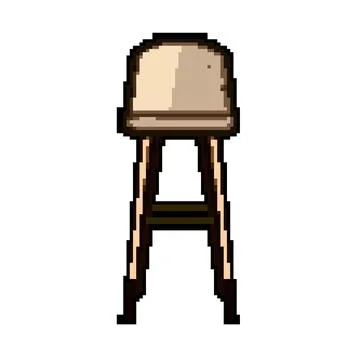 Bar stool illustration creating modern interior furniture concept Illustrazione stock